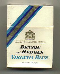 Benson and Hedges Virginia Blue cigarettes